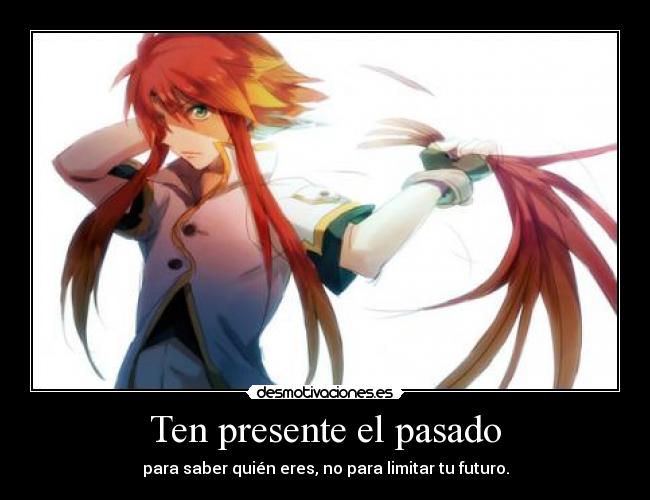 carteles pasado tales the abyss luke fon fabre harukaze desmotivaciones