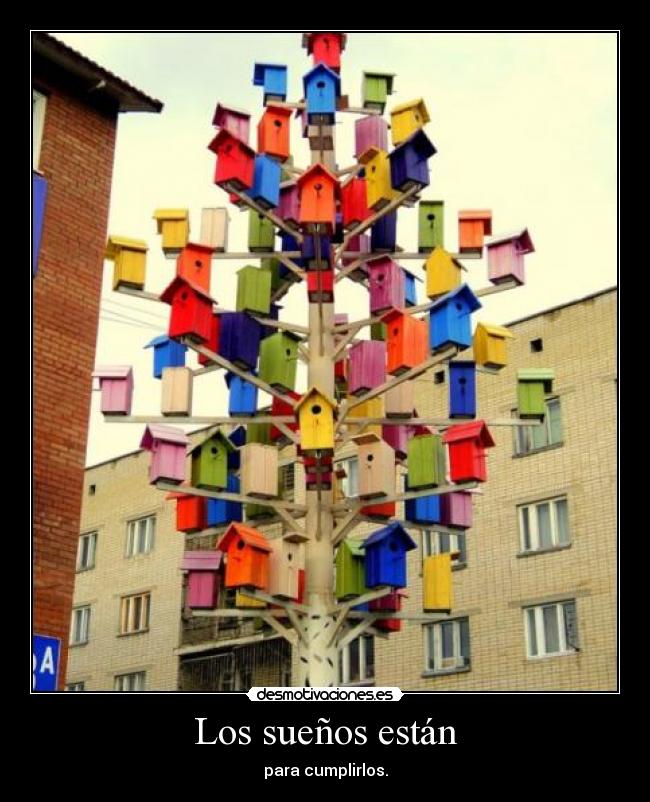 Los sueños están - para cumplirlos.