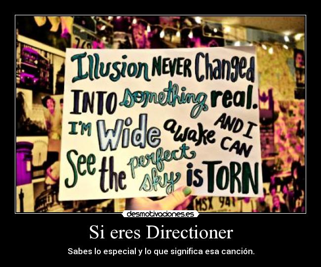 Si eres Directioner - Sabes lo especial y lo que significa esa canción.