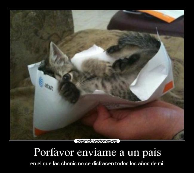 Porfavor enviame a un pais - en el que las chonis no se disfracen todos los años de mi.