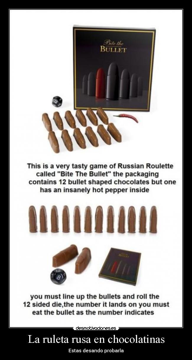 La ruleta rusa en chocolatinas - Estas desando probarla