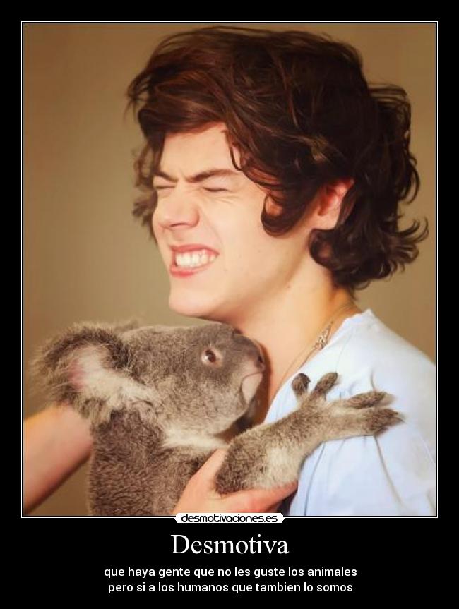 Desmotiva - que haya gente que no les guste los animales
pero si a los humanos que tambien lo somos