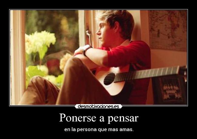 Ponerse a pensar - en la persona que mas amas.