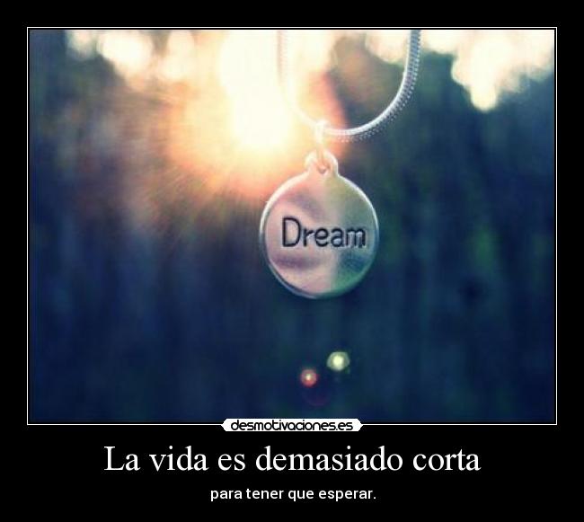 La vida es demasiado corta -
