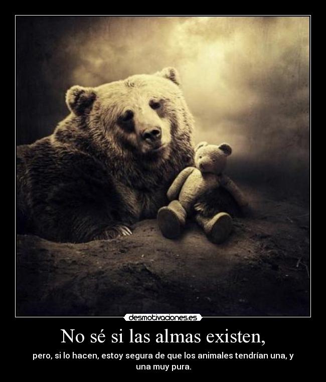 No sé si las almas existen, - 