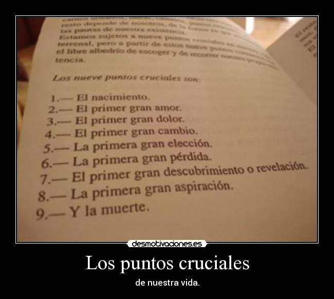 Los puntos cruciales -
