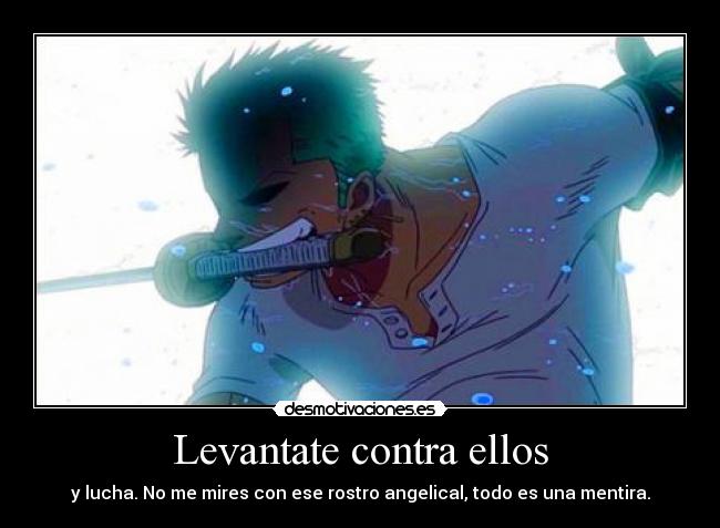 carteles one piece zoro roronoa frase power bap anime kpop desmotivaciones