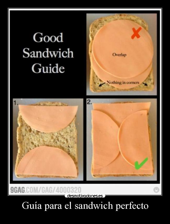 Guía para el sandwich perfecto -
