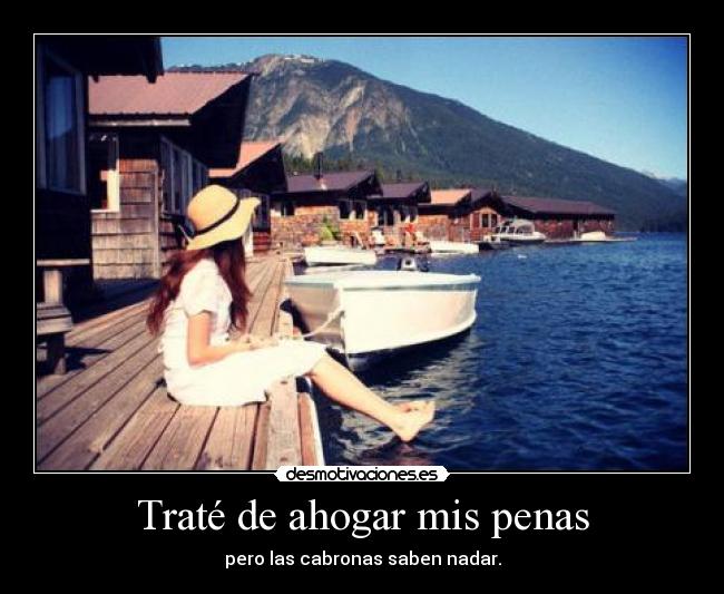 Traté de ahogar mis penas - pero las cabronas saben nadar.
