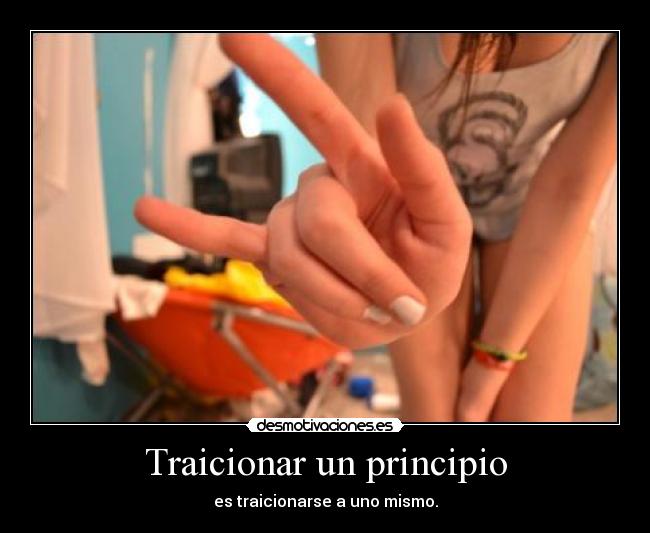 Traicionar un principio -