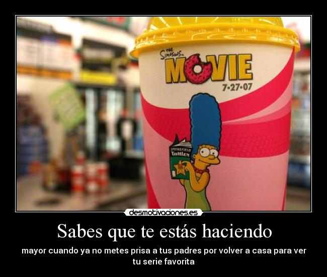 Sabes que te estás haciendo - 