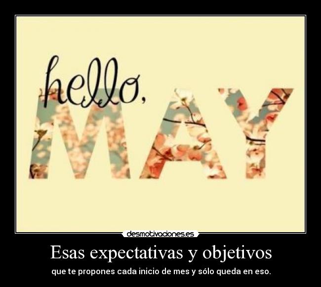 Esas expectativas y objetivos -