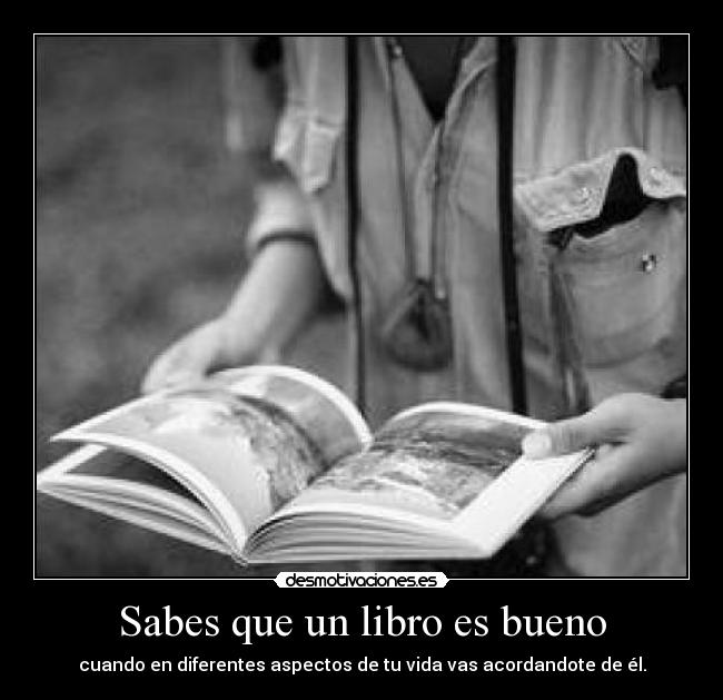Sabes que un libro es bueno - 
