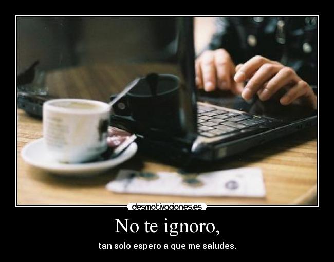 No te ignoro, -