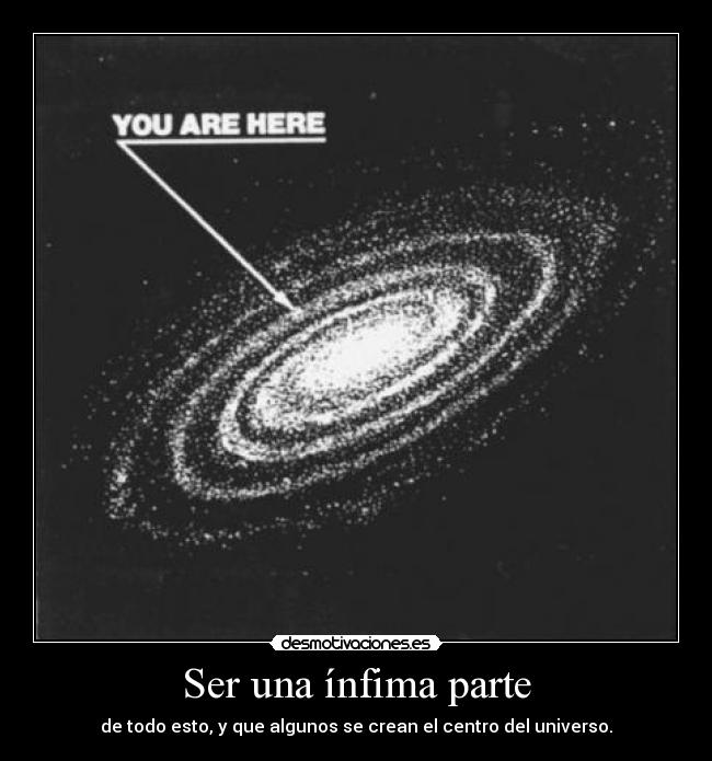 Ser una ínfima parte -