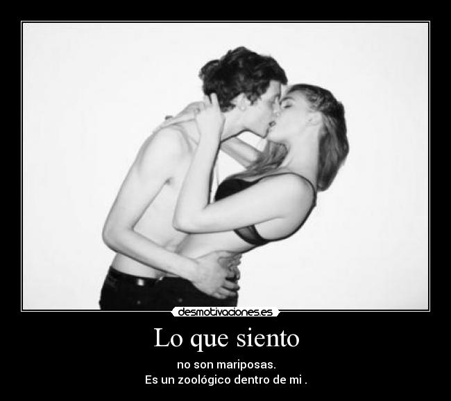 Lo que siento - no son mariposas.
Es un zoológico dentro de mi .