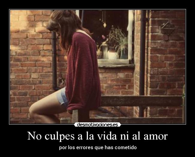 No culpes a la vida ni al amor -