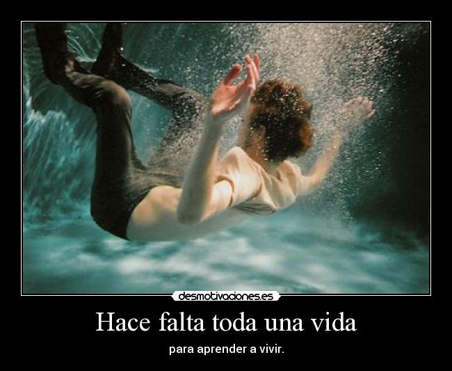 Hace falta toda una vida -