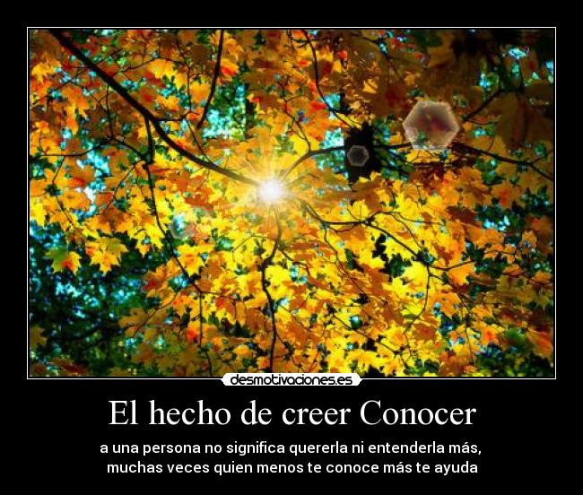 El hecho de creer Conocer - 