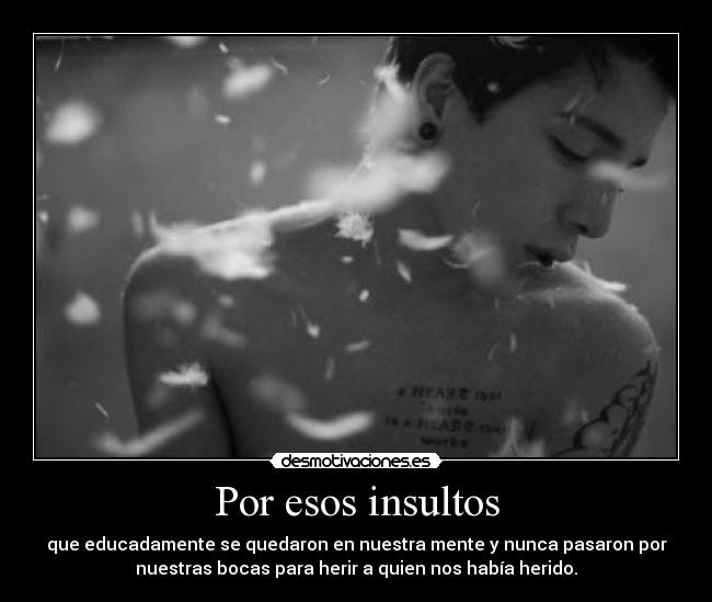 Por esos insultos -