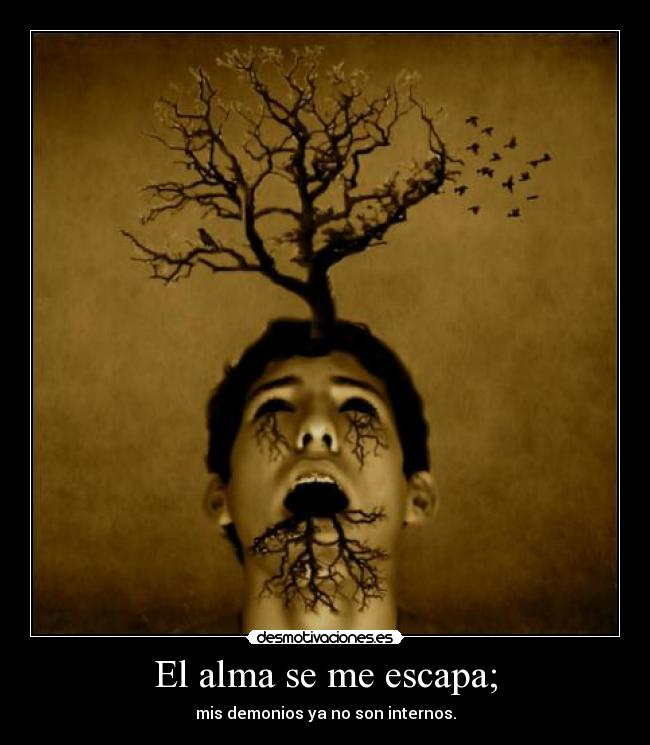 El alma se me escapa; -