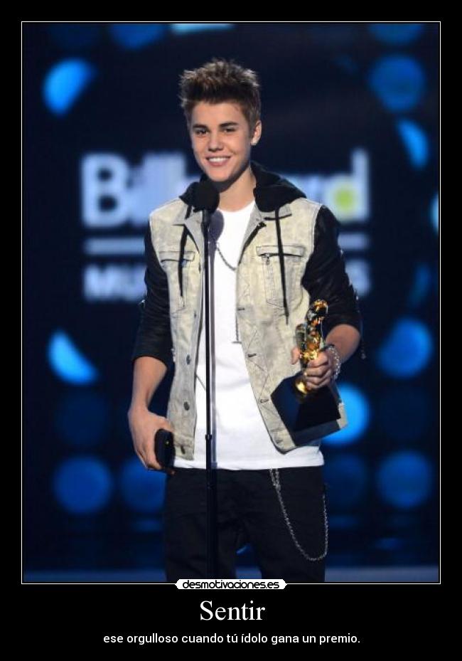 Sentir - ese orgulloso cuando tú ídolo gana un premio.