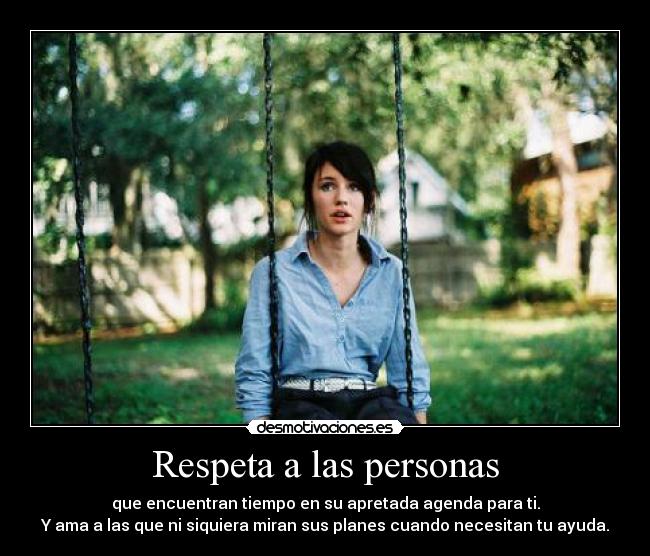 Respeta a las personas - 