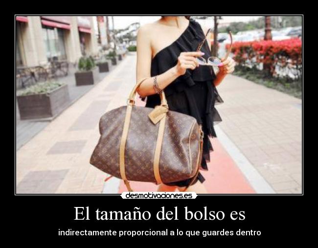 El tamaño del bolso es -