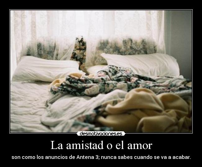 La amistad o el amor -