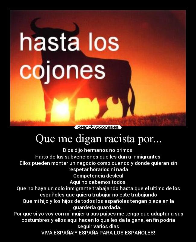 Que me digan racista por... -