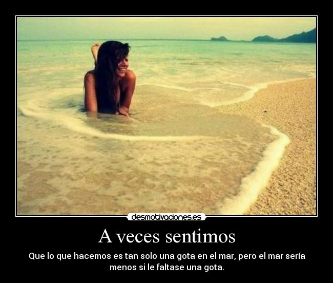A veces sentimos -