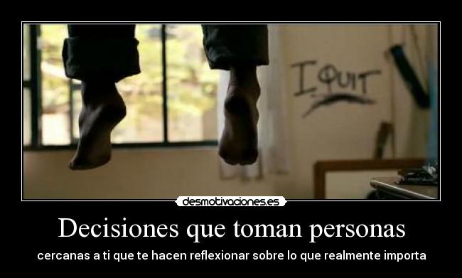 Decisiones que toman personas -
