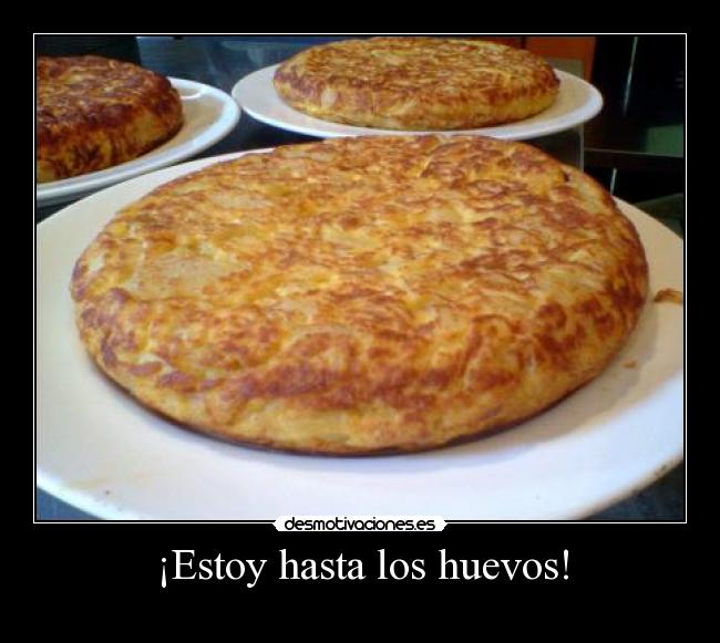 ¡Estoy hasta los huevos! -
