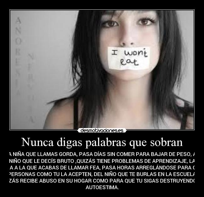 Nunca digas palabras que sobran - 