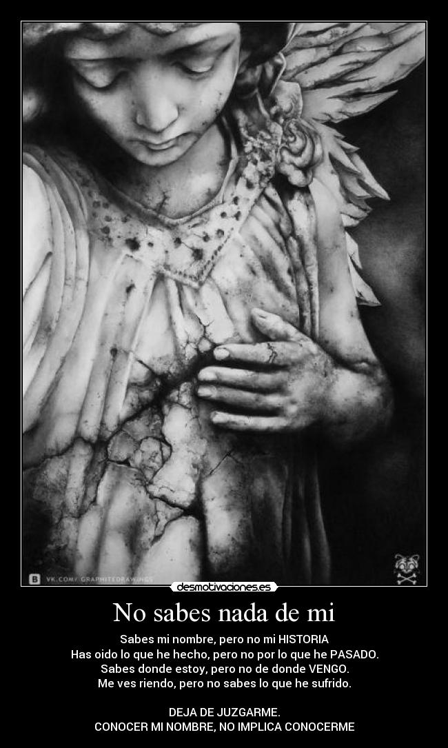 No sabes nada de mi - 