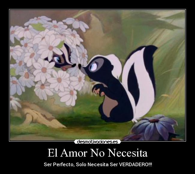 El Amor No Necesita - Ser Perfecto, Solo Necesita Ser VERDADERO!!!