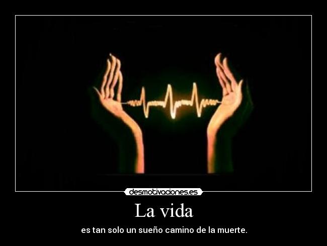 La vida - es tan solo un sueño camino de la muerte.