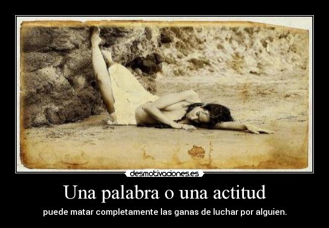 Una palabra o una actitud -