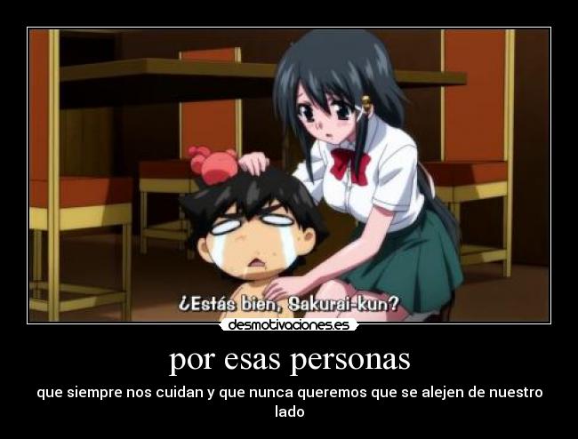 por esas personas -