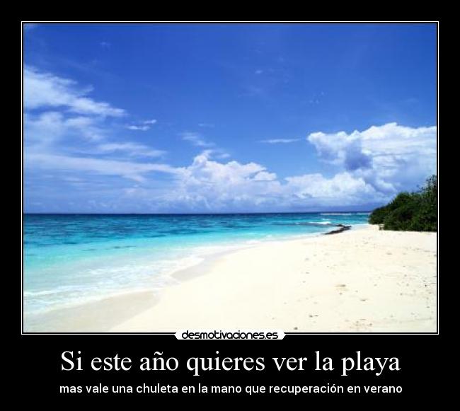 Si este año quieres ver la playa -