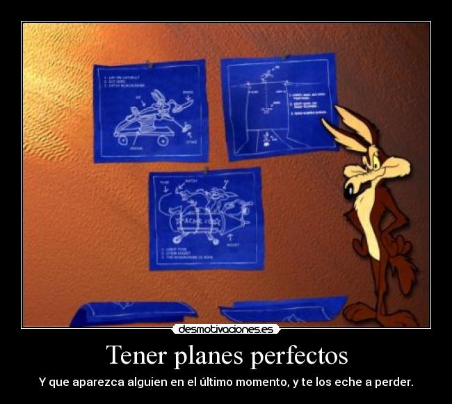 Tener planes perfectos - 