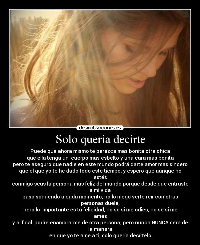 Solo quería decirte -