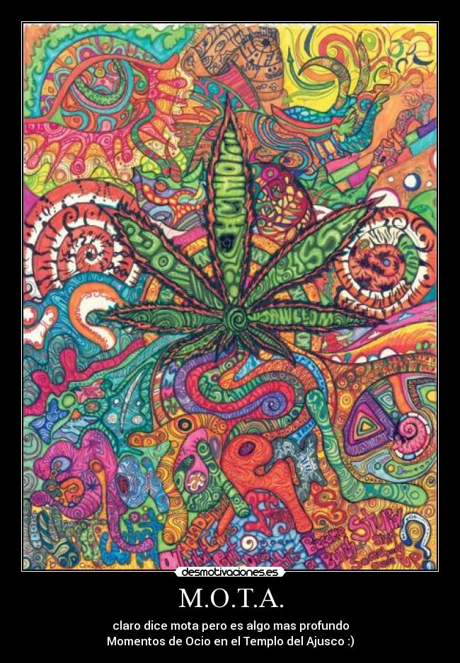M.O.T.A. - claro dice mota pero es algo mas profundo
Momentos de Ocio en el Templo del Ajusco :)