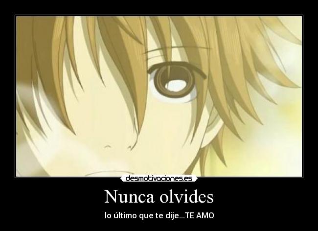 Nunca olvides - lo último que te dije...TE AMO