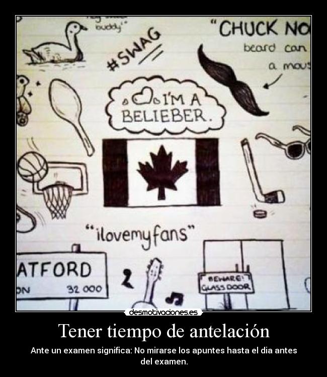 Tener tiempo de antelación -