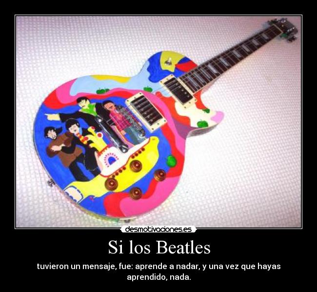carteles the beatles natacion agua desmotivaciones