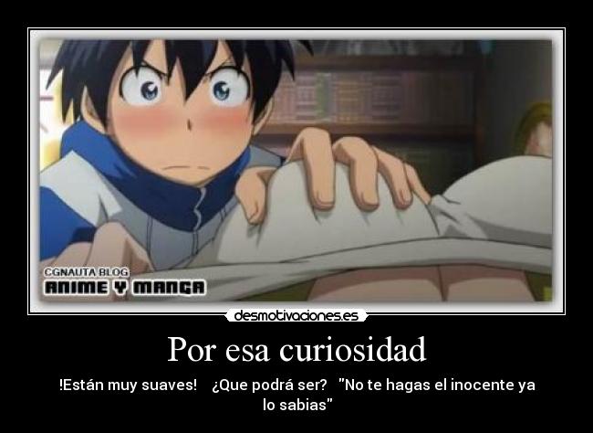 Por esa curiosidad - !Están muy suaves!    ¿Que podrá ser?   No te hagas el inocente ya lo sabias