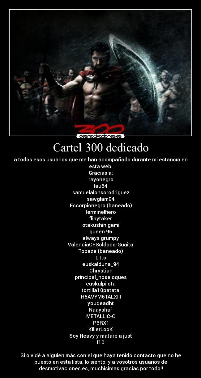 Cartel 300 dedicado - 