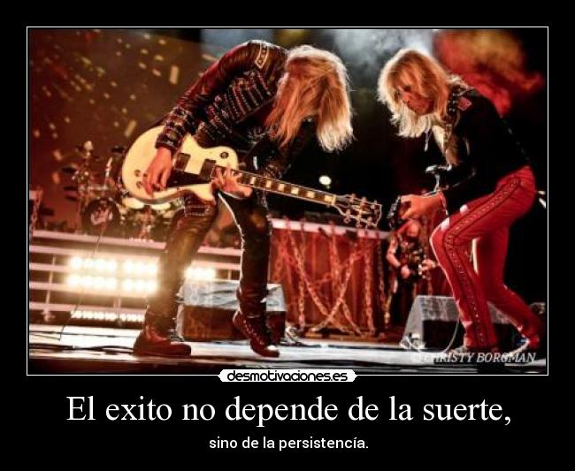 El exito no depende de la suerte, -