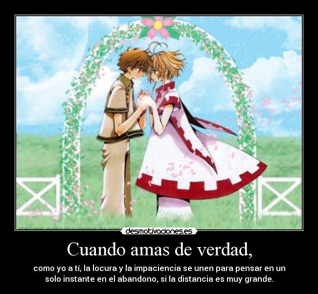 Cuando amas de verdad, -